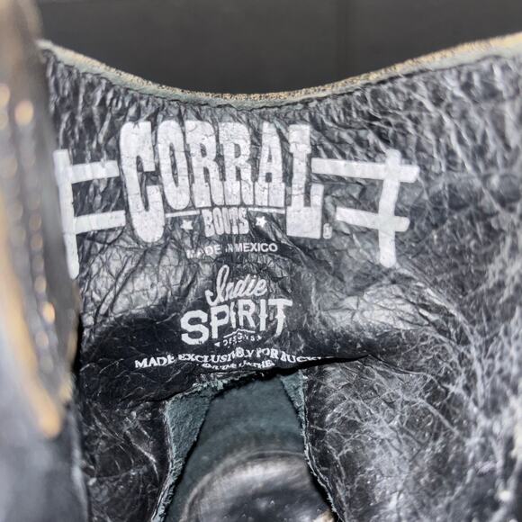 Corral Distressed Leather Ankle Boots – Women’s 9 Western Heel Booties - Picture 10 of 10